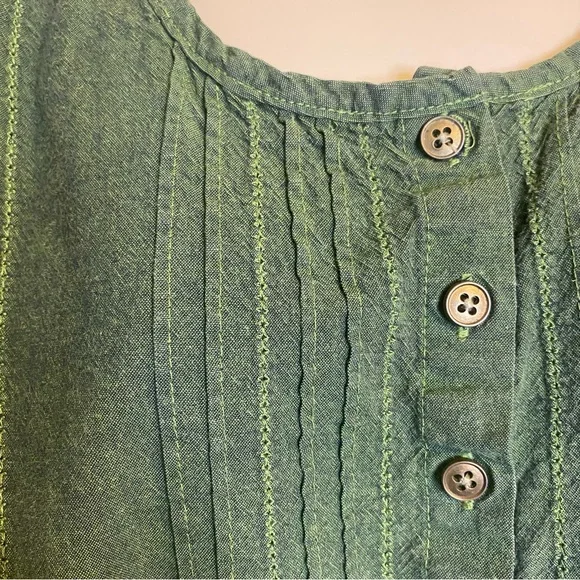 Hunter Green Caribbean Joe Bohemian Top XL - Picture 3 of 6